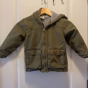 Carhartt Boys hooded Sherpa-lined coat (size 4T)